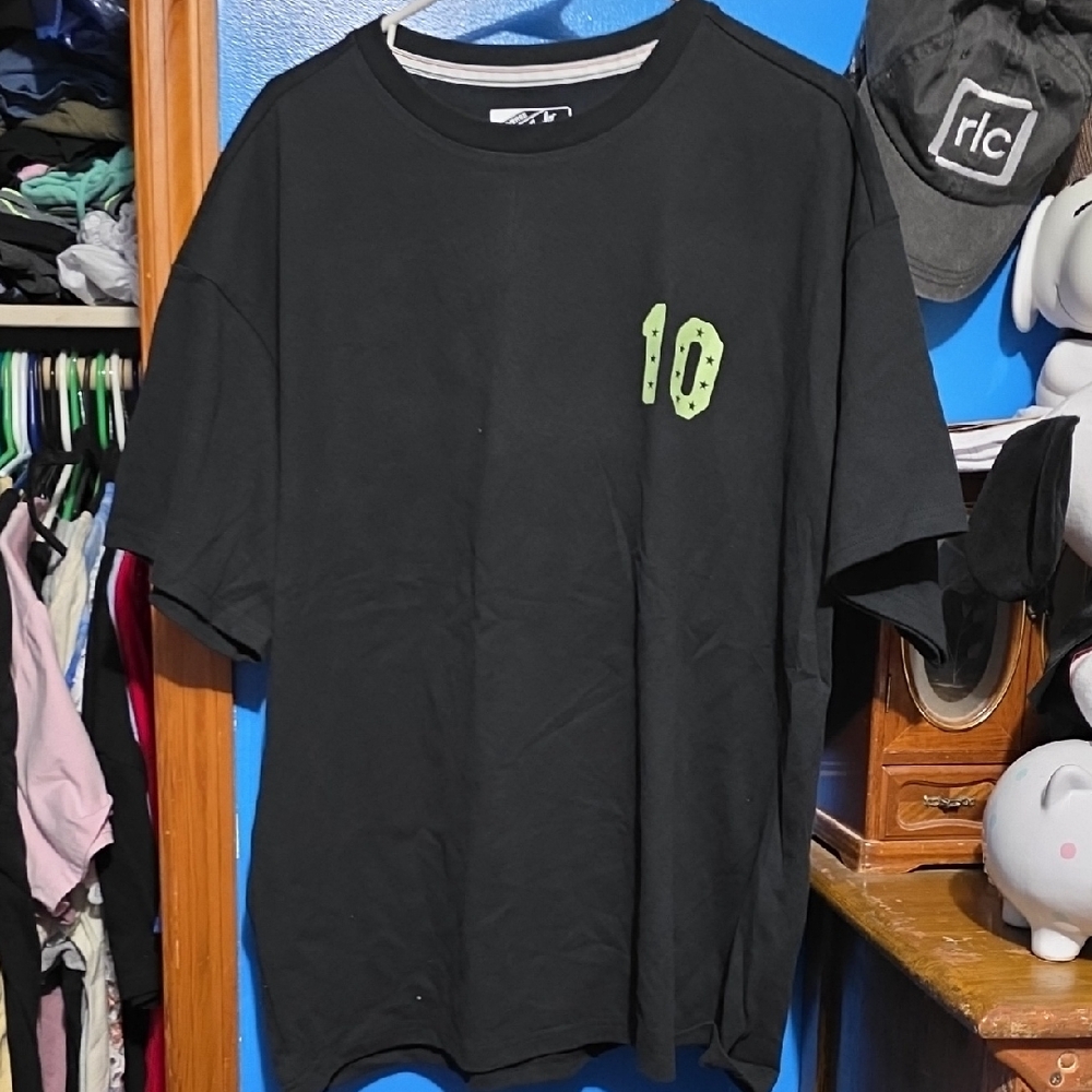 Converse Black Tee with Green Number